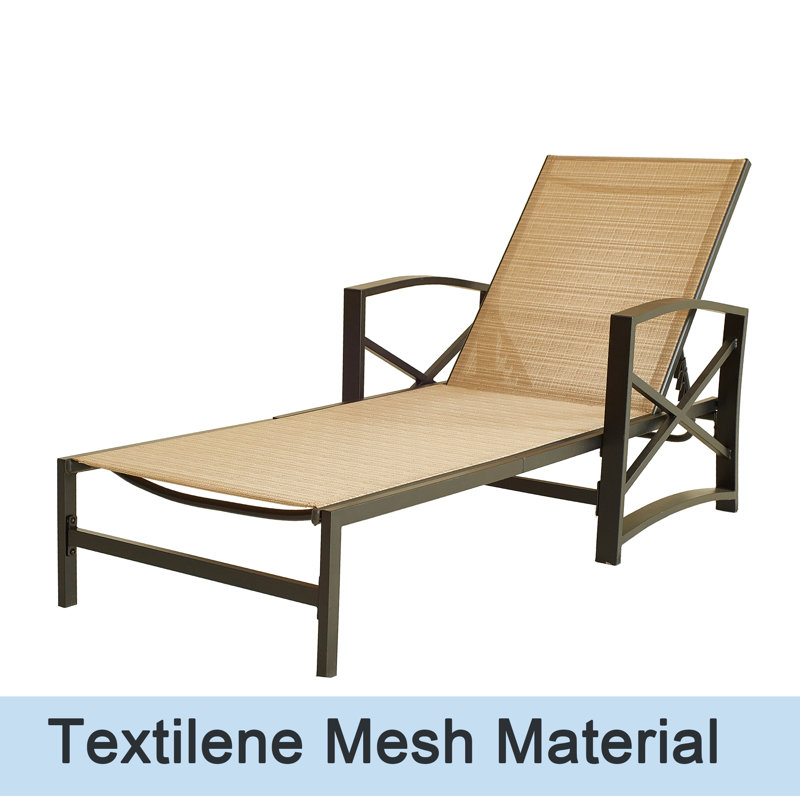 17 Stories Speidel Outdoor Metal Chaise Lounge & Reviews Wayfair